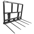 Mechanical fork for rectangular bales